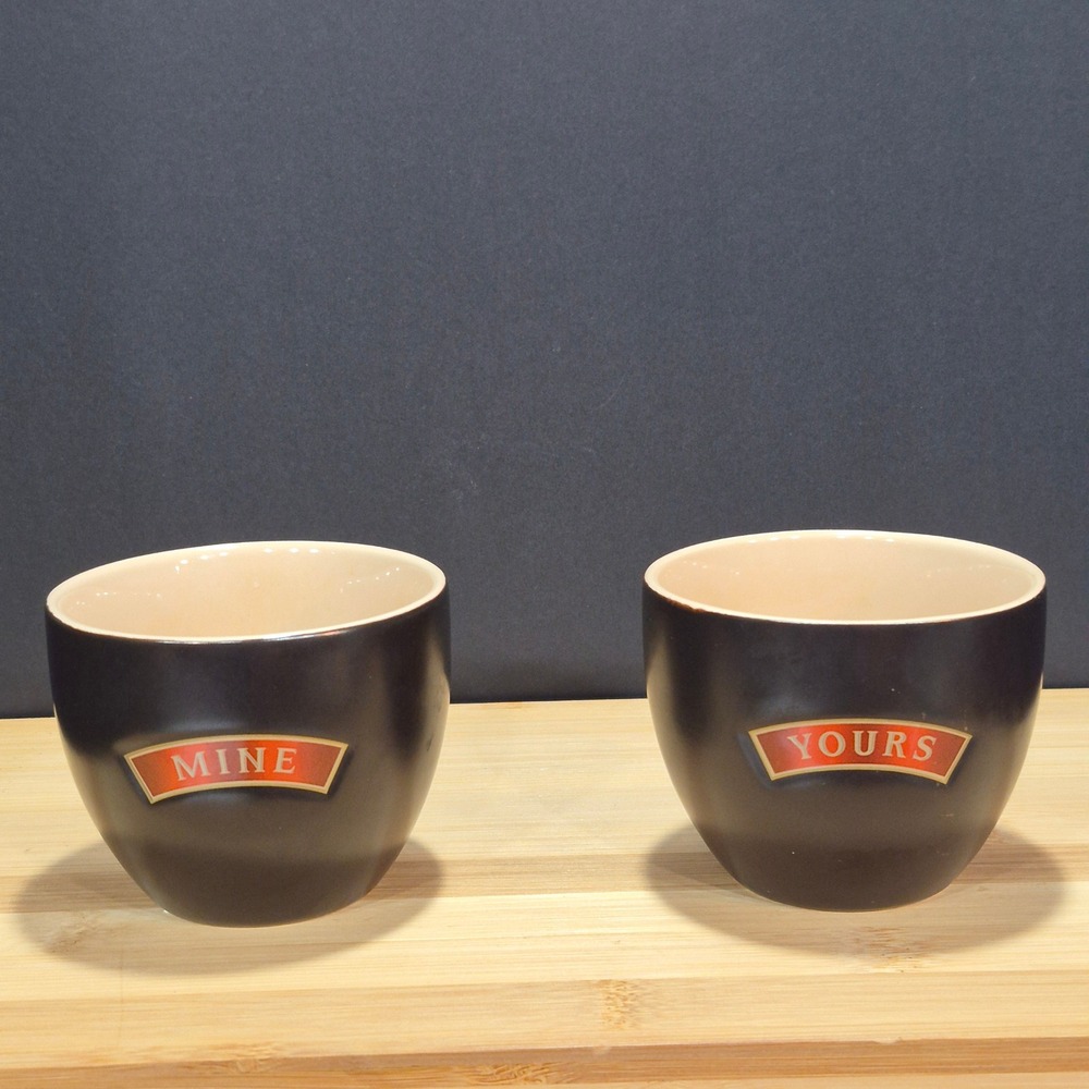 Set of 2 Baileys Irish Cream Yours and Mine Cups Barware Ice Cream Cups